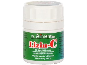 Dr. Aliment Lysine-C Capsules 60 pcs 580mg