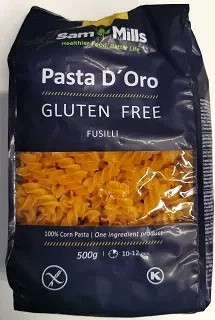 Pasta D'oro gluténmentes tészta fusilli 500g Sam Mills