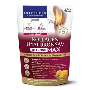 Interherb Collagen Hyaluronic Acid Intense Max Orange Cocktail Flavor 332 g (20 servings)