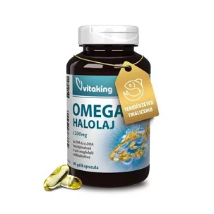 Vitaking Halolaj 1200mg - Omega-3 (Triglicerid) 90 gélkapszula