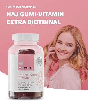 Haj gumi-vitamin biotinnal USA medical 60 db